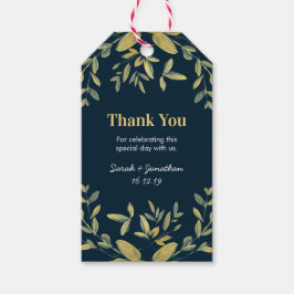 Guld Löv på Bröllop Tack märkre Presentetikett