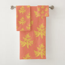 Guld Löv på den botaniska Mönster