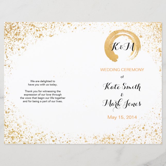 Guld Löv Spray Ceremony-programmet (Framsida)