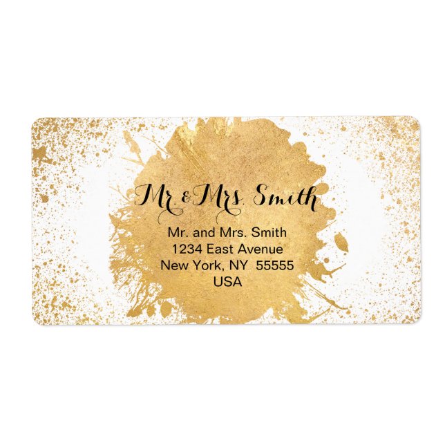 Guld Löv Spray Postage & Stationary Fraktsedel (Framsidan)
