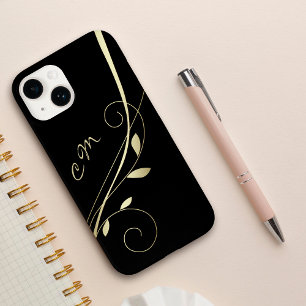Guld Löv Swirl Black Monogram
