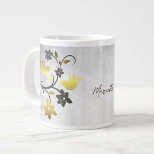 Guld Lovebird Personlig Giant Coffee Mugg Jumbo Mugg