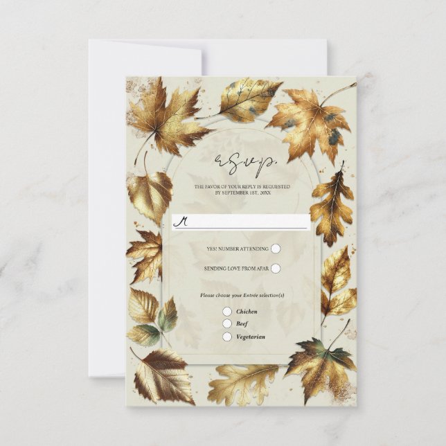 Guld Lövs Almond Beige Cream Glam Fall OSA (Framsida)