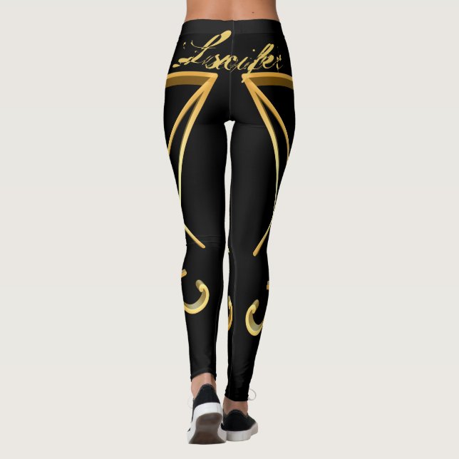 Guld Luciferian Sigil från Lucifer Pagan Leggings (Baksida)