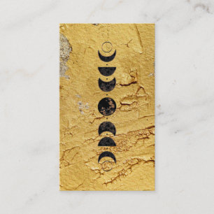 *~* Guld Lunar Cosmic Måne Phases Universe Shaman Visitkort