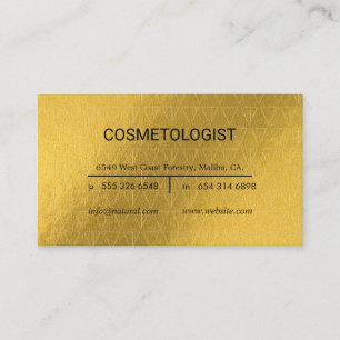 Guld Lux Geometric Mönster Kosmetolog Visitkort