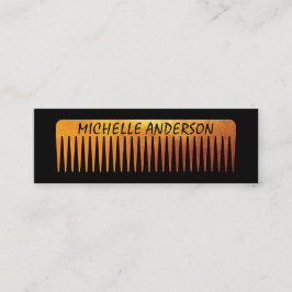 Guld Luxe Comb Hair Stylist Mini Visitkort