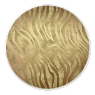 Guld Luxurious Zebra Jungle Safari Glam Knopp