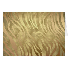 Guld Luxurious Zebra Jungle Safari Glam OBS Kort