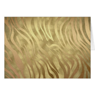 Guld Luxurious Zebra Jungle Safari Glam OBS Kort