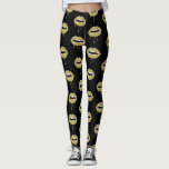 Guld Luxury Beauty Glam Guld Drip Läppar Leggings<br><div class="desc">Lagar.</div>