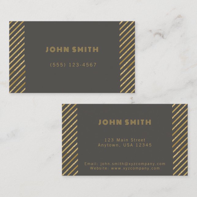 Guld Luxury Business Solutions Visitkort (Fram/baksida)