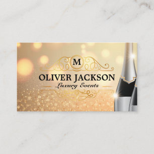 Guld Luxury Champagne Flaskor Visitkort