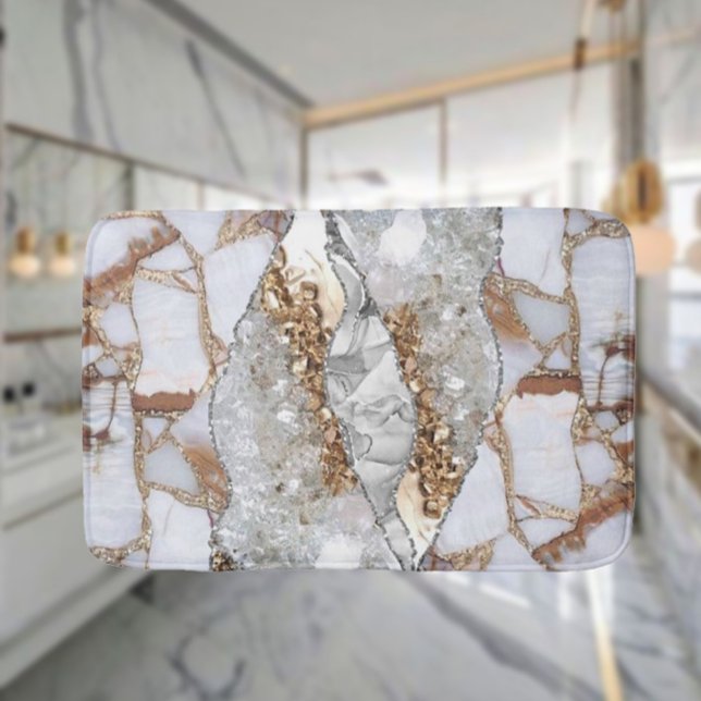 Guld Luxury Elegant Liquid Struktur Badrumsmatta (Skapare uppladdad)