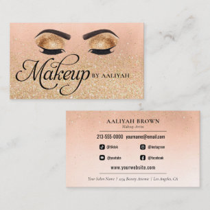 Guld Luxury Glam Öga Beauty Salon Affärskort Visitkort