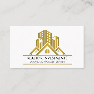 Guld Luxury Real Gods Logotyp Visitkort