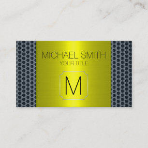 Guld Luxury Stainless Metall Monogram Visitkort
