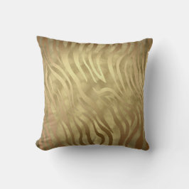 Guld Lyx Luksuriös Sebra Djungel Safari Glam Kudde