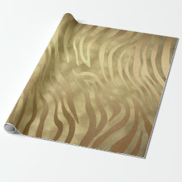 Guld Lyx Luksuriös Sebra Djungel Safari Glam Presentpapper