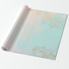 Guld Lyx Modern Rosabränd Mjuk Mint Kollektion Presentpapper