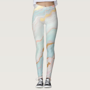 Guld Lyx Populär Rosafärgad Mint Kollektion Leggings