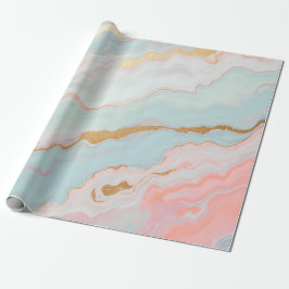 Guld Lyx Populär Rosalöd Mint Kollektion Presentpapper