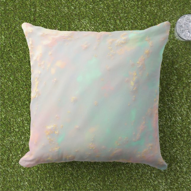 Guld Lyx Trendig Rosafärgad Mint Kollektion Kudde (Gräs)