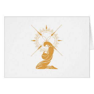 Guld Madonna och Child Hälsningskort