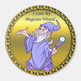Guld Magic magician sorceress lila guide Magnet