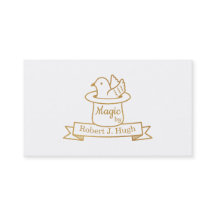 Guld- magisk duva för Faux i hatttrollkarl