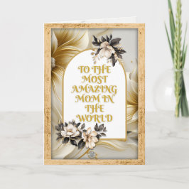 Guld Magnolia Fantastiskaste Mamma Helgkort