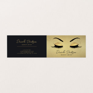 Guld Makeup Artist Beauty Foltyed Affärskort Visitkort