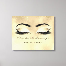 Guld Makeup Artist Beauty Studio Lash Canvastryck