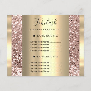 Guld Makeup Beauty Salon Ro Hair Nagel Glitter F Flygblad