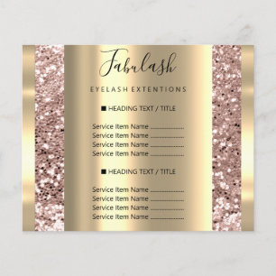 Guld Makeup Beauty Salon Ro Hair Nagel Glitter Flygblad