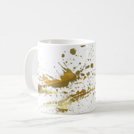 Guld målar Splatterkaffemuggen Kaffemugg