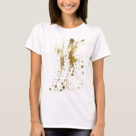 Guld målar SplatterT-tröja T-shirt