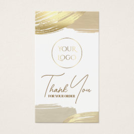 Guld målpenseldrag paket infogar visitkort