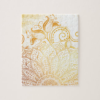 Guld- Mandala - borsta Pussel