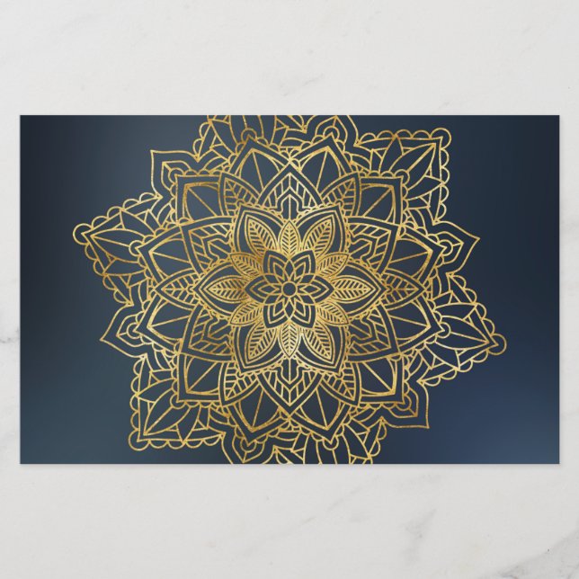 Guld Mandala Brevpapper (Framsida)