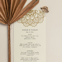 Guld Mandala Bröllop Menu