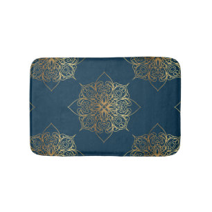Guld Mandala Damask Pattern Badrumsmatta