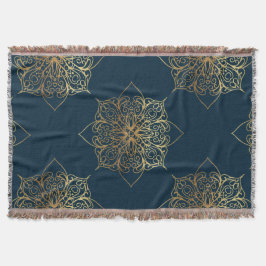 Guld Mandala Damask Pattern Mysfilt