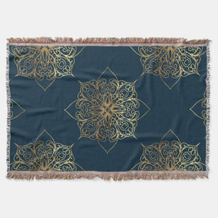 Guld Mandala Damask Pattern Mysfilt