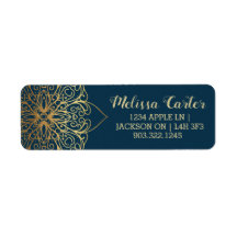 Guld Mandala Damask Pattern