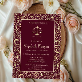 Guld Mandala Law School Burgundy Studenten Inbjudningar