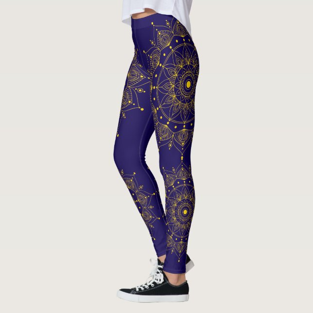 Guld Mandala Leggings (Vänster)