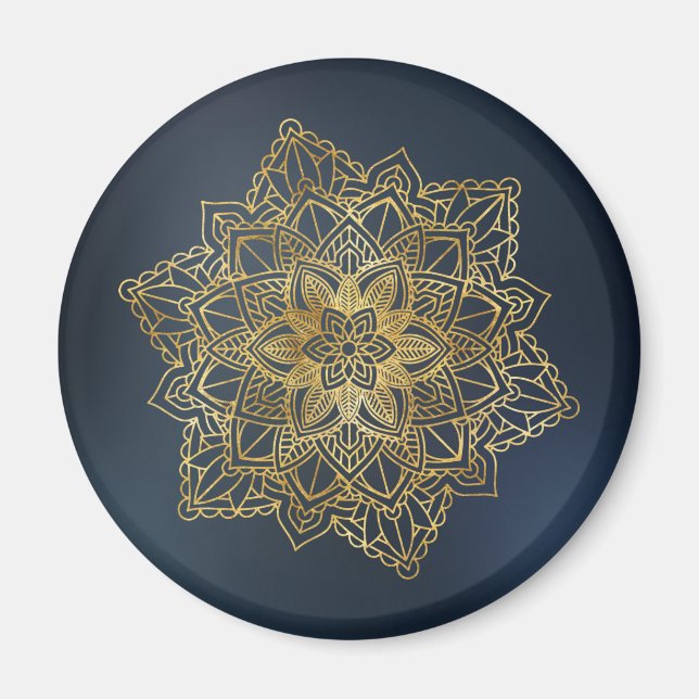 Guld Mandala Magnet (Framsidan)