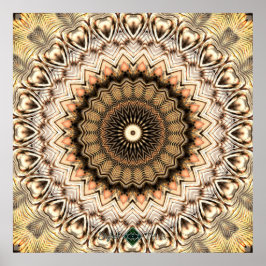 Guld Mandala med krusningar 2 Poster