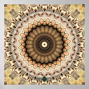 Guld Mandala med krusningar 2 Poster
